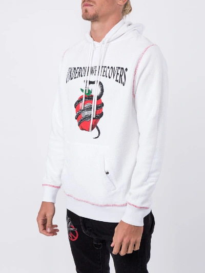 Shop Off-white X Undercover Skeleton And Apple Reversable Hoodie White
