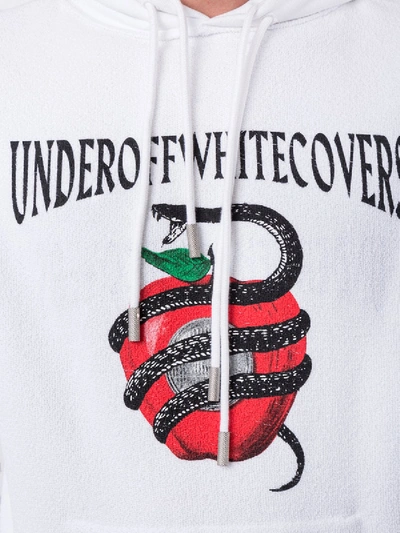 Shop Off-white X Undercover Skeleton And Apple Reversable Hoodie White