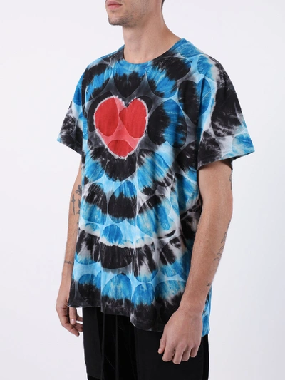 Shop Amiri Blue Tie-dye Print T-shirt