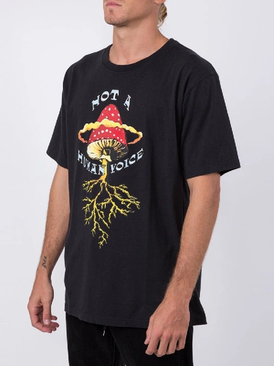 Shop Gucci Mushroom Printed T-shirt In Black