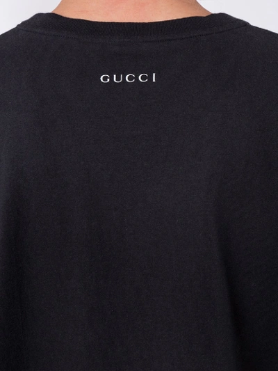 Shop Gucci Mushroom Printed T-shirt In Black