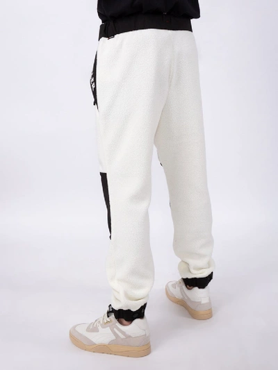 Shop Moncler Black And White Track Pants In Black & White