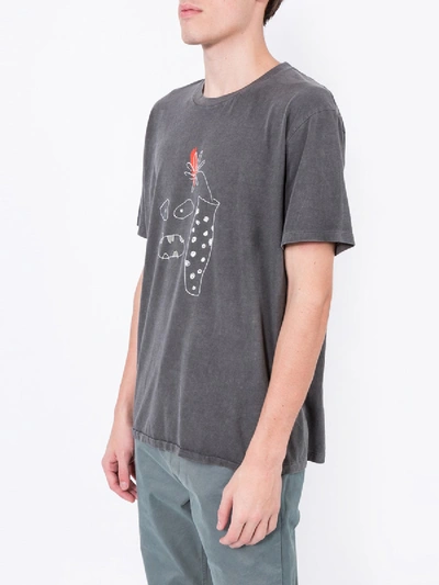 Shop Julien David Scribble T-shirt In Grey