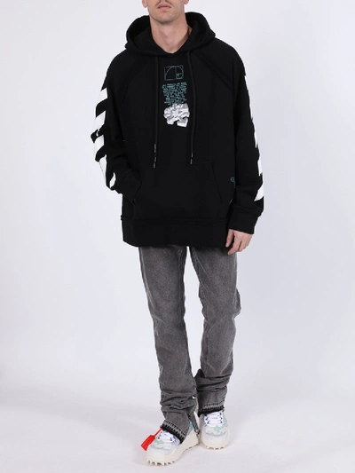 Shop Off-white Black Dripping Arrows Hoodie