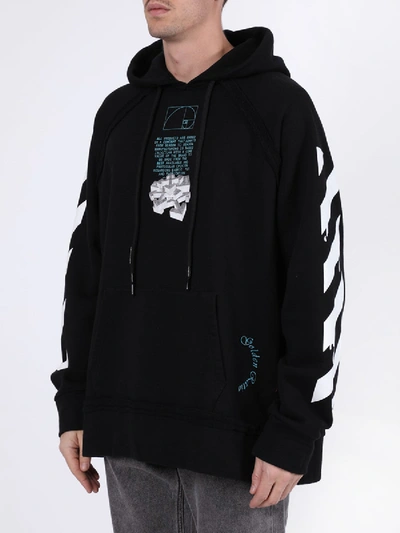 Shop Off-white Black Dripping Arrows Hoodie