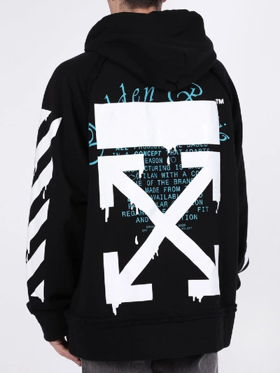 Shop Off-white Black Dripping Arrows Hoodie