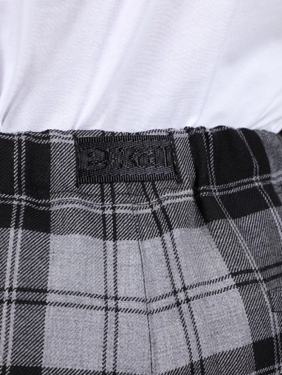 Shop Alexander Wang Wool Tartan Shorts In Grey