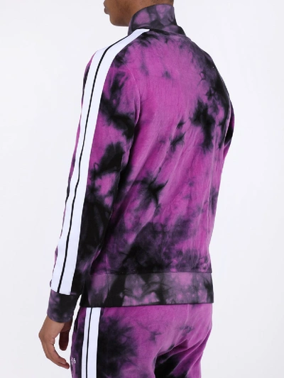 Shop Palm Angels Tie-dye Track Jacket Purple