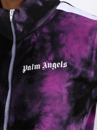 Shop Palm Angels Tie-dye Track Jacket Purple