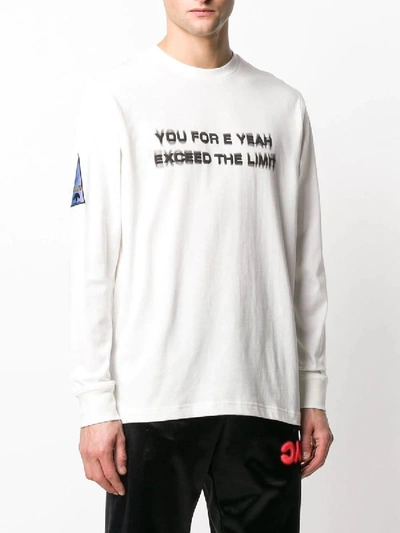 Shop Adidas Originals By Alexander Wang Exceed The Limit Long Sleeve T-shirt In White