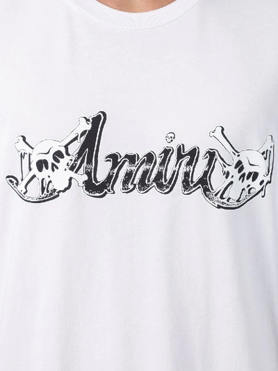 Shop Amiri Contrasting Logo T-shirt White