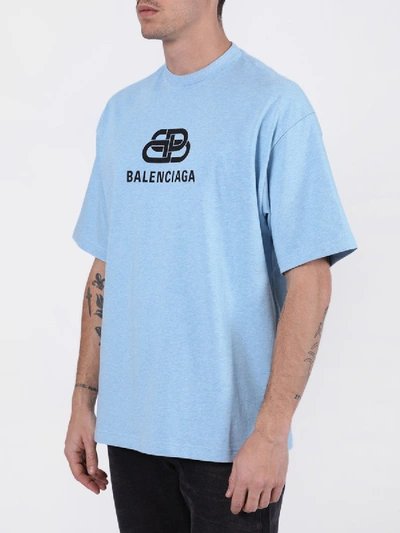 fårehyrde Northern synonymordbog Balenciaga Light Blue Bb Logo T-shirt | ModeSens
