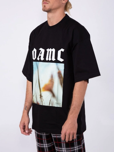 Shop Oamc Over-sized Logo Graphic Print T-shirt Black