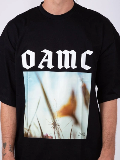Shop Oamc Over-sized Logo Graphic Print T-shirt Black
