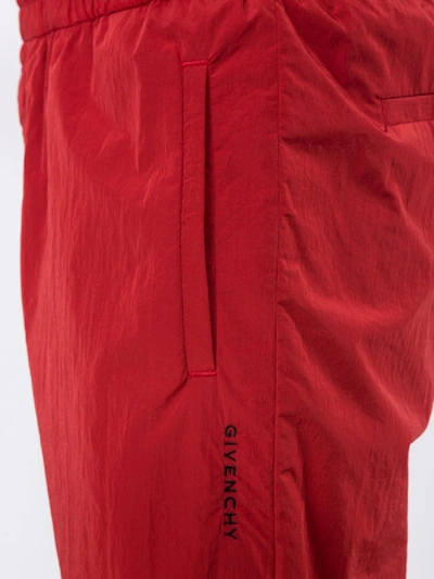 Shop Givenchy Side Logo Track Pants In Red