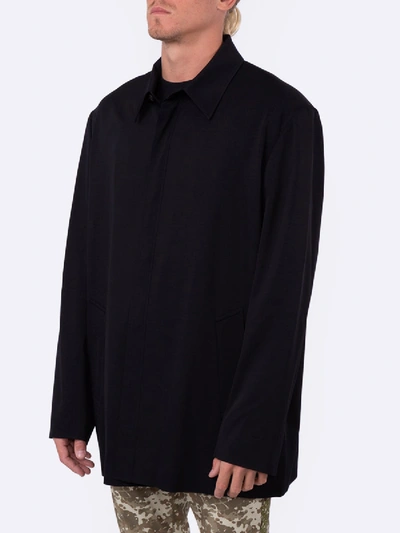 Shop Balenciaga Oversized Shirt Jacket Black