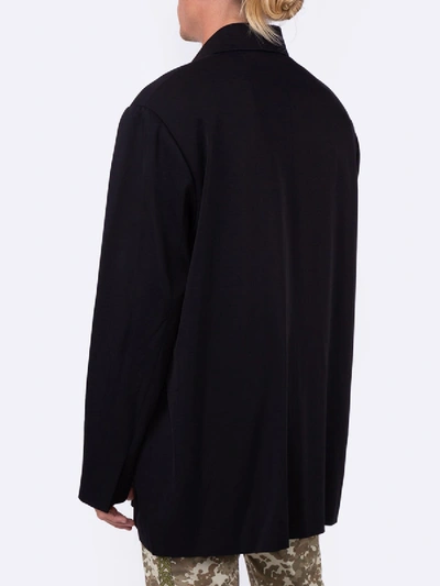 Shop Balenciaga Oversized Shirt Jacket Black
