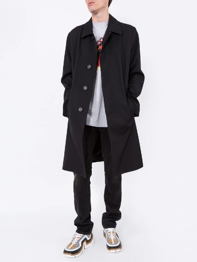 Shop Givenchy Back Logo Overcoat