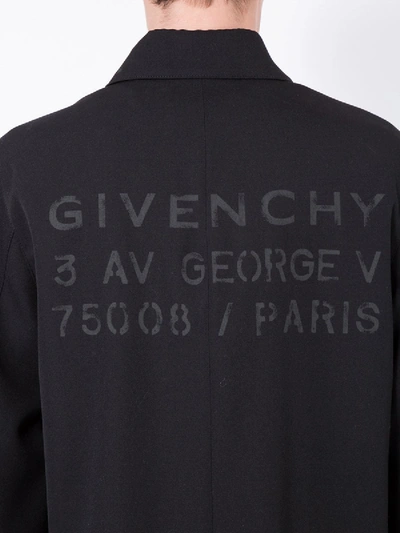 Shop Givenchy Back Logo Overcoat