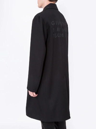 Shop Givenchy Back Logo Overcoat