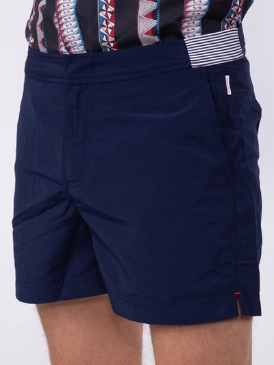 Shop Orlebar Brown Stripe Setter Swim Shorts In Blue