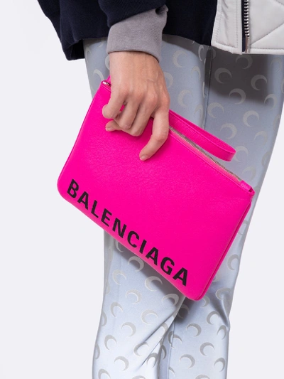 Shop Balenciaga Cash Handle Pouch Acid Pink