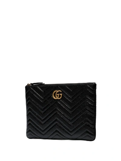 Shop Gucci Black Quilted Leather Clutch Bag