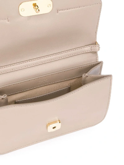 Shop Chloé C Ring Shoulder Bag In Grey