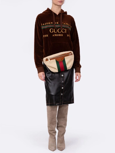 Gucci Canvas Belt Bag In Neutral | ModeSens