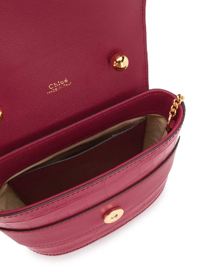 Shop Chloé Small Aby Lock Bag In Pink