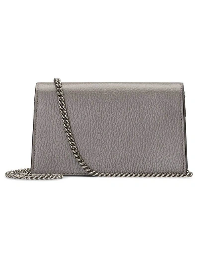 Shop Gucci Grey Dionysus Leather Bag