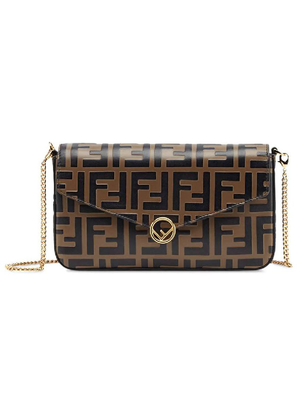 fendi ff logo crossbody bag