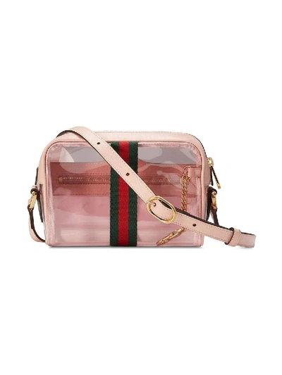 Shop Gucci Ophidia Mini Transparent Bag In Neutral