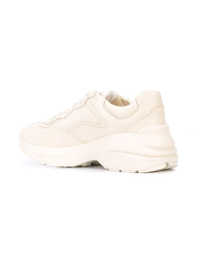 Shop Gucci Rhyton Wave Print Sneakers In White