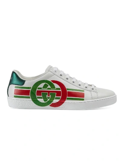 Shop Gucci Interlocking G Ace Sneakers In White