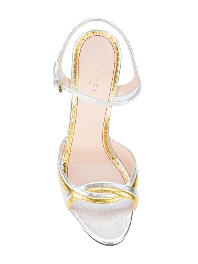 Shop Gucci Millie Sandals In Gold