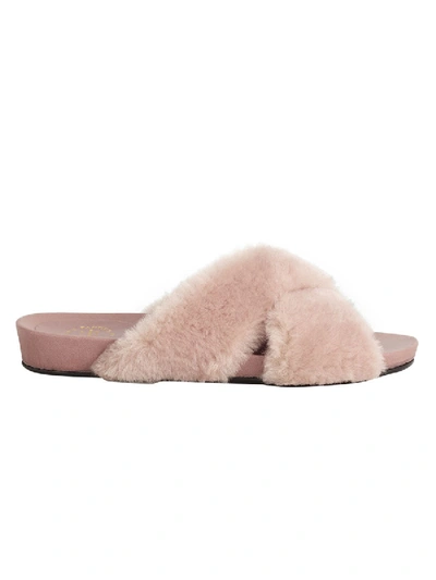 Shop Atp Atelier Doris Pink Fur Sandal