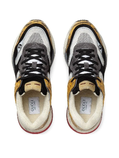 Shop Gucci Ultrapace Paneled Sneaker In Yellow