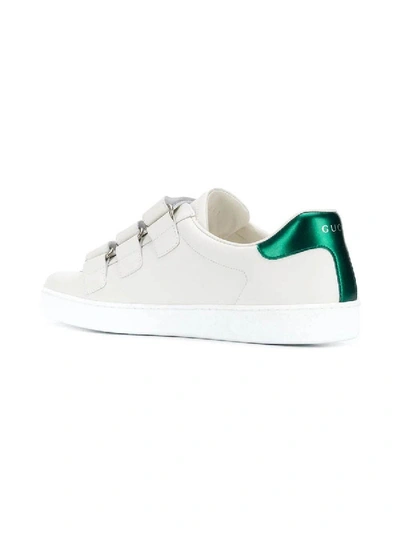 Shop Gucci Logo Rainbow Sneakers In White