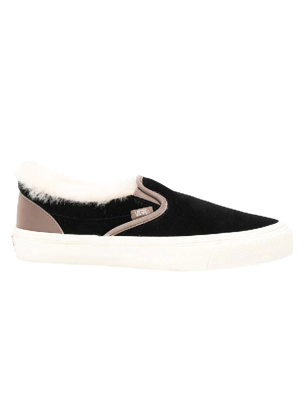 vans shearling slip on