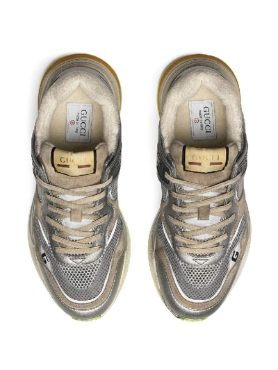 Shop Gucci Silver Ultrapace Sneakers