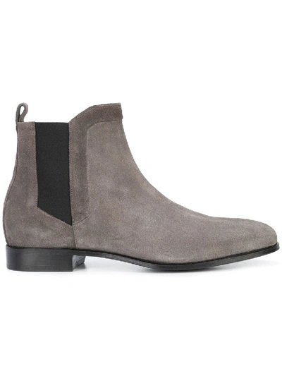 Shop Pierre Hardy Drugstore Round Toe Ankle Boots Grey
