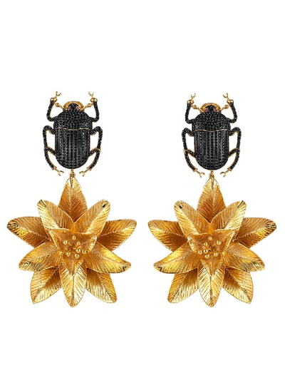 Shop Begüm Khan Pharaoh Lotus Earrings