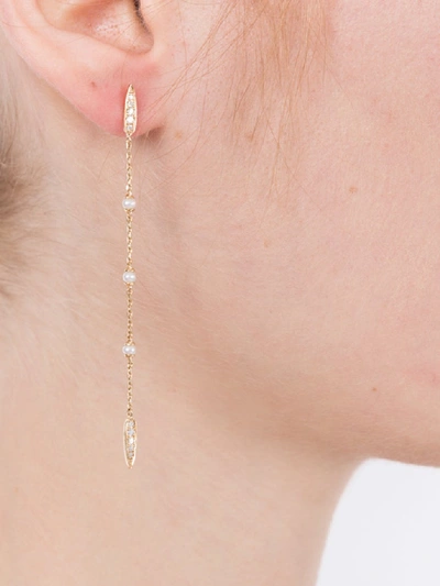 Shop Anissa Kermiche Pearl Rare Long Chain Earrings