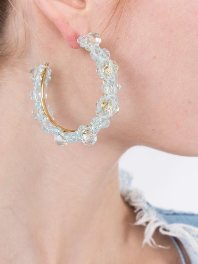 Shop Simone Rocha Crystal Daisy Hoops