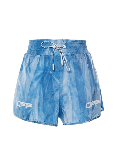 Shop Off-white Active Tie Dye Shorts In Blue