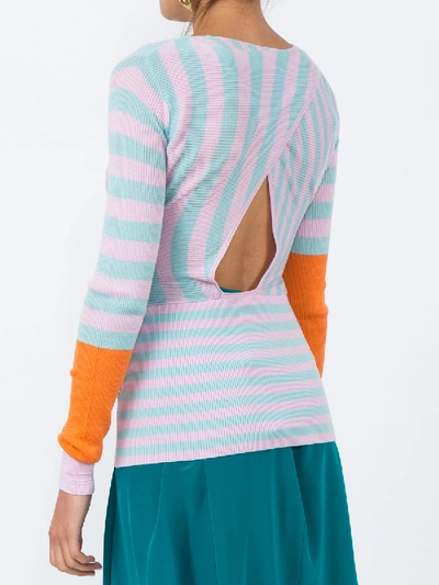 Shop Tome Striped Fitted Jumper In Multicolor
