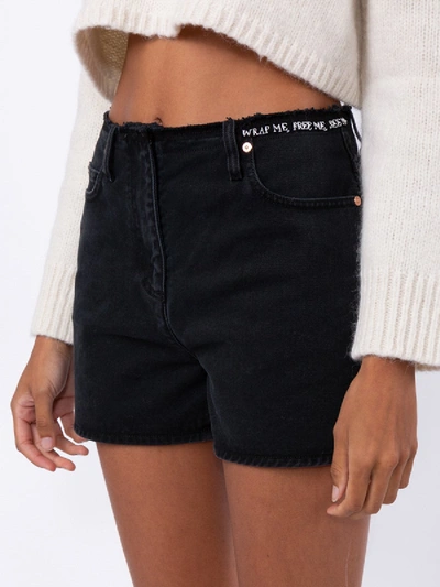 Shop Valentino High-waisted Denim Shorts