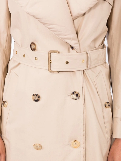 Shop Burberry Kensington Gabardine Coat In Neutral