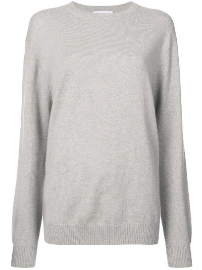 Shop Alexandra Golovanoff Round Neck Sweater In Grey